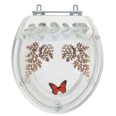 Imagem de Assento de Privada Avenca Borboleta Acrilico Transparente Izy Deca
