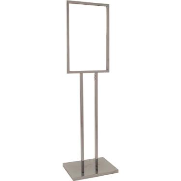 Imagem de 14" x 22" Bulletin Sign Holder w/ Extra-Heavy Raised Base - Chrome Finish,Pack Size - 1