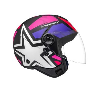Imagem de Peels Capacete Moto Aberto Freeway 1ST Preto Fosco/Pink 58