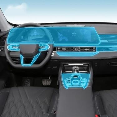 Imagem de LYBQFZ Película protetora de TPU transparente para console central de carro acessórios de filme de reparo antiarranhões, para Chery Tiggo 7 pro max 2023-2024