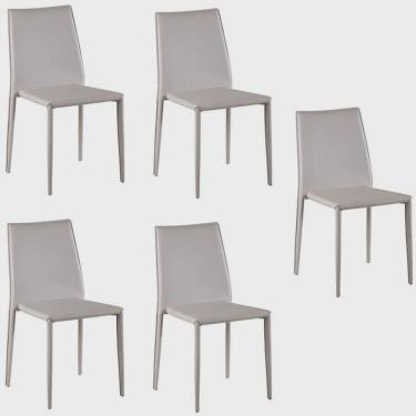 Imagem de Kit com 5 Cadeiras de Jantar Amanda Pvc