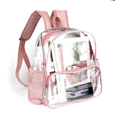 Imagem de Mochila transparente Crosstime Rose Gold para eventos em estádios