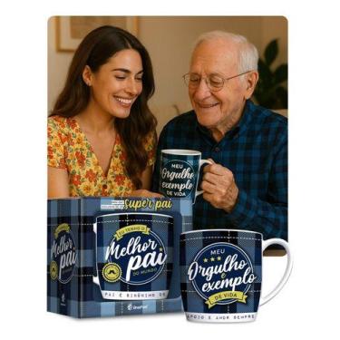 Imagem de Caneca Porcelana 360ml Melhor Pai Do Mundo Dia Dos Pais - brasfoot, Br