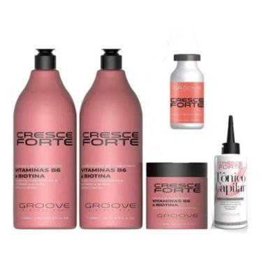 Imagem de Kit Cresce Forte 5 Produtos Groove Professional 