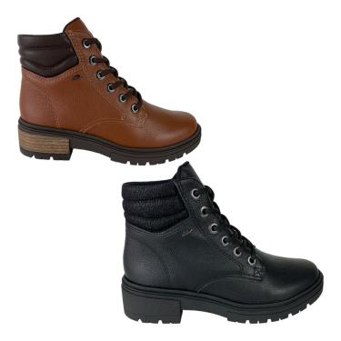 Imagem de Bota Coturno Feminino Dakota Em Couro Legitimo Tratorado
