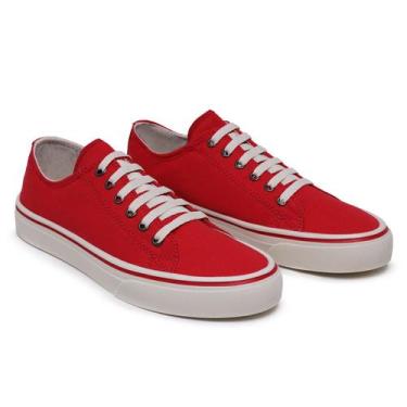 Imagem de Tênis Casual Voe Legítimo Street Wear Classic Skate, Vermelho, 38
