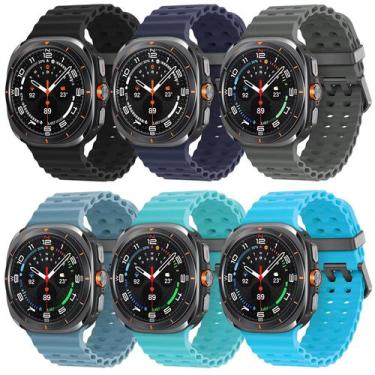 Imagem de Pulseiras de Silicone para Samsung Galaxy Watch Ultra 47mm (Pacote com