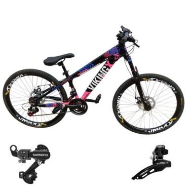 Imagem de Bicicleta Aro 26 Vikingx Aluminio Tuff 25 Mtb 24v Cambio Shimano Diant