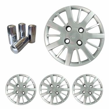 Imagem de Jogo Calota Aro 14 Siena Palio 2009 2010 + Selo Resinado + Tampa Ventil Cromada