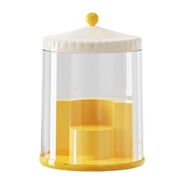 Imagem de Luwecf Posca de exibição de bonecas, capa de exibição de figuras de ação, vitrine transparente de armazenamento para perfume, figuras de ação, boneca modelo , Amarelo