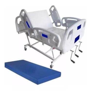 Imagem de Cama Hospitalar/Residencial Infantil Manual 3 Movimentos + Colchão D28