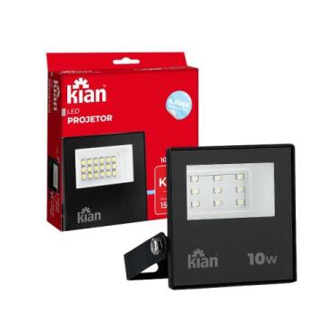 Imagem de Refletor Eletrico Fio 10W Led Iluminação Holofote Bivolt Branco Frio -