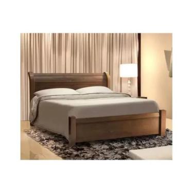 Imagem de Cama casal 187 com detalhe na cabeceira e pés reforçados de madeira 10