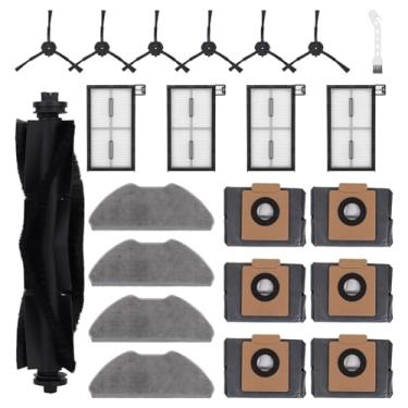 Imagem de 22 peças de reposição para aspirador de pó robô série Eufy x8 Pro - kit de acessórios x8 Pro, 1 escova principal, 1 escova, 4 filtros de acessórios híbridos, 6 escovas laterais, 4 esfregões, 6 sacos