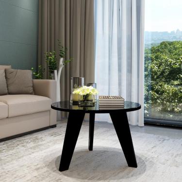 Imagem de Mesa De Centro Retrô Com Espelho 59Cm Multimóveis Cr45143 Preta Preto