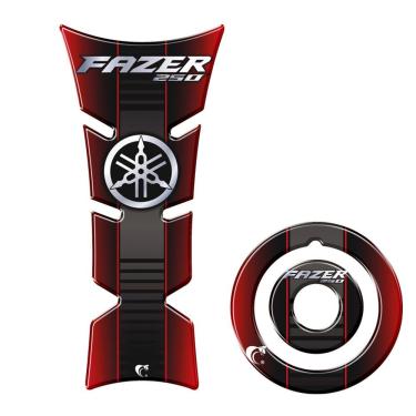 Imagem de Adesivo Protetor Tanque E Bocal Moto Yamaha Fazer 250 Vermelho