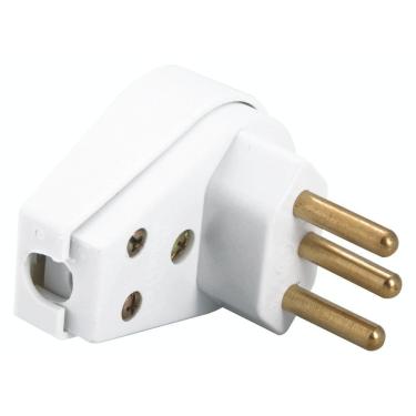 Imagem de Plugue Angular 2p+t 250 V 10 A Tramontina Branco Tramontina