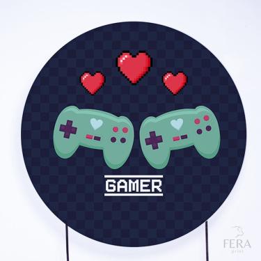 Imagem de Painel Decorativo para Festa 1,80x1,80 metros Vesti Fácil com Elástico Gamers - Fera Print