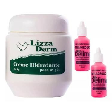 Imagem de Kit 1 Creme Hidratante para os Pés + 2 Loção Milagroso Delima - Tratam
