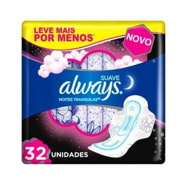 Imagem de Absorvente Always Noites Tranquilas com Abas Cobertura Suave 32 unidad