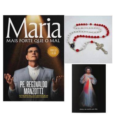 Imagem de Kit Maria Mais Forte Que O Mal, Padre Reginaldo Manzotti + Terço da Mi