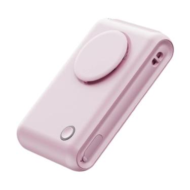 Imagem de IEUDNS Ventilador de cinto portátil de bolso multifuncional fácil de transportar 3 velocidades ventilador suspenso ajustável para jardinagem ciclismo, Rosa