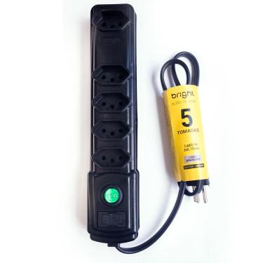 Imagem de Filtro de Linha 5 Tomadas Bright FL004 Preto