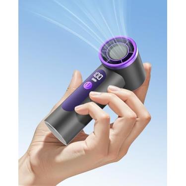 Imagem de AGEYOU Ventilador portátil portátil, mini ventilador pessoal turbo recarregável de 4000 mAh, design de bolso para viagens, shows, jogos esportivos, acampamento, caminhada, melhores presentes para