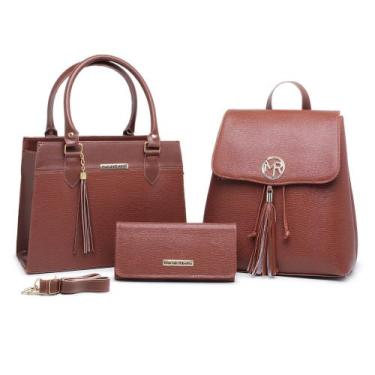 Imagem de Kit 3 Peças Bolsa Feminina Atacado Revenda Direto da Fábrica - Mariah 
