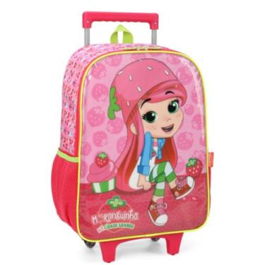 Imagem de Mochila escolar da moranguinho - Jamesvariedades , rosa