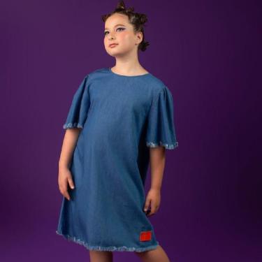 Imagem de Vestido Jeans - Saia de Filó, 10, Estampado