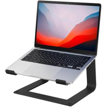 Imagem de GleYo Suporte de laptop para mesa de alumínio destacável para computador, suporte portátil de metal para notebook compatível com MacBook Air, Pro, Dell, HP, Lenovo e todos os laptops de 10 a 16