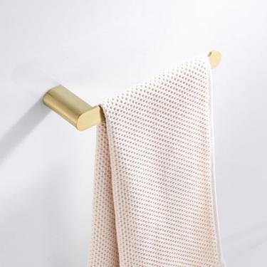 Imagem de Conjunto de banho de 4 peças em ouro escovado - Suporte para toalhas de aço inoxidável SUS304, suporte para rolo de papel, C