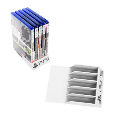 Imagem de Armazenamento Inteligente: Suporte PLA 3D Impresso para 5 Jogos - Deli