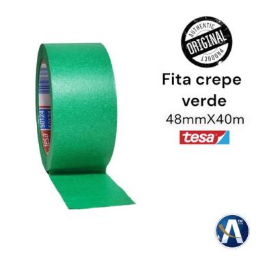 Imagem de Fita Crepe Para Mascaramento Verde 48mmX40m Tesa