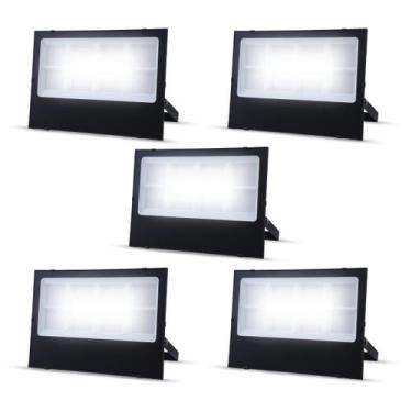 Imagem de Kit 5 Refletor Led 500w 6500k Branco Frio 110v/220v Ip65 a prova d'águ