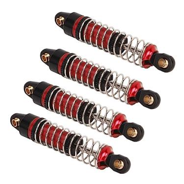 Imagem de Drfeify RC Choques de Carros Absos de Alta Elasticidade de Alumínio Dampers de Liga de Alumínio para 1/18, Instalação Fácil para Modificação de Carro RC (Vermelho)