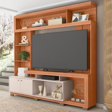 Imagem de Estante para TV Até 55 Polegadas Formosa 2 Portas Freijó/Off White - C