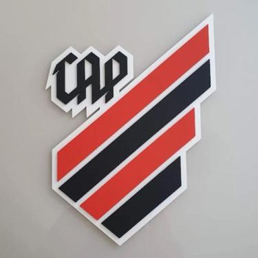 Imagem de Escudo Athletico Paranaense 70x52cm de mdf em Alto Relevo - NoBrand