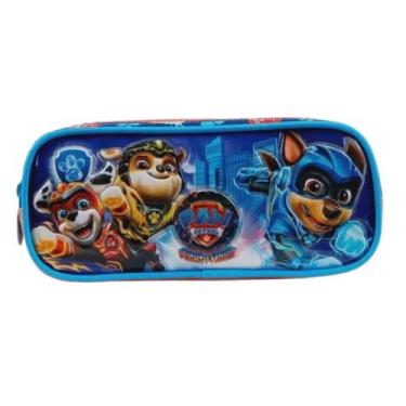 Imagem de Estojo Duplo Patrulha Canina Escolar Infantil Nescessaire, Azul