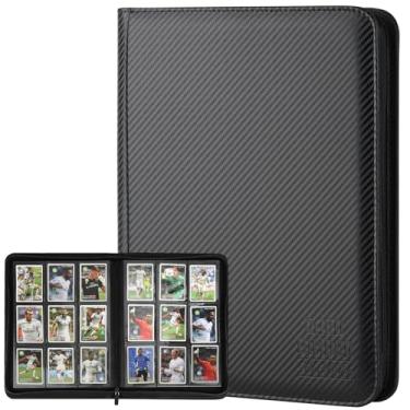 Imagem de Arkeiliy Pasta Para Cards Colecionáveis, Premium, 9 Bolsos, Dupla Face, 540 Pu, Álbuns Colecionáveis Mtg, Tcg, Cartas Esportivas, De Jogo (Preto 1)