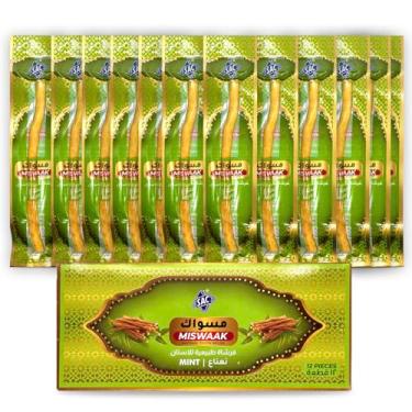 Imagem de FREEGRIN Pacote com 12 escovas de dentes naturais Miswak – Escova de dentes tradicional selada a vácuo – para dentes saudáveis, gengivas e hálito fresco (Sabor menta - 2)