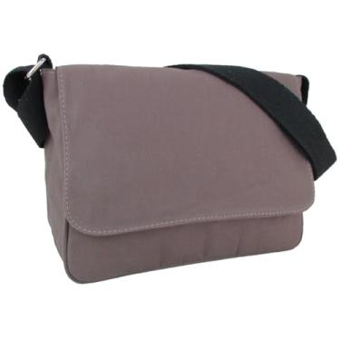 Imagem de Bolsa Carteiro Pasta Transversal De Ombro Tiracolo Média em Lona Masculina Feminina (Cinza)