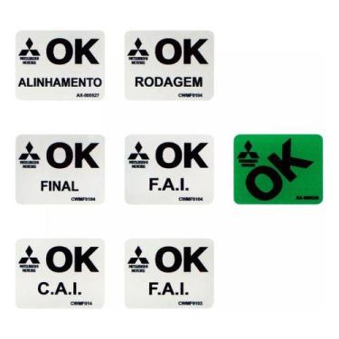 Imagem de Kit Adesivos Selo Qualidadade Ok Parabrisa Mitsubishi Pajero - SPTS