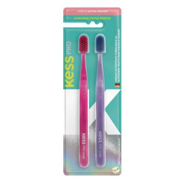 Imagem de Escova Dental Kess Pro Extra Macia - 2 Unidades