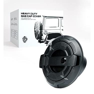 Imagem de Xprite Tampa do tanque de gasolina, acessórios compatíveis com Jeep Wrangler JK JKU Unlimited Sahara Rubicon Sport 2007-2018 (sem chaves incluídas)