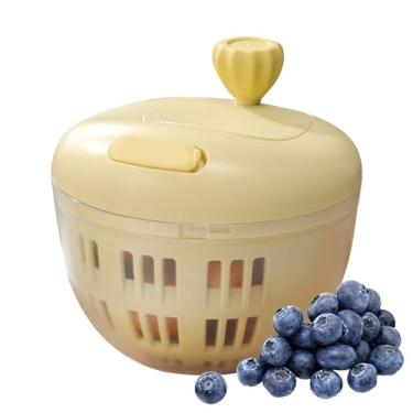 Imagem de Secador de salada, arruela de salada 800 ml | Tigela de lavagem de base antiderrapante com escorredor de frutas para cozinha, ferramenta de produção crocante, acampamento ao ar livre, piquenique