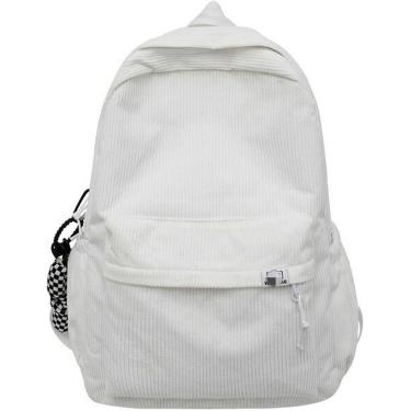 Imagem de Mochila Mochilas De Veludo Cotelê Mochilas Escolares De Algodão Sólido Para Meninas Teege Ideais Para Lazer Simples Ou Viagens Inverno Mochilas Macias, Beige, A