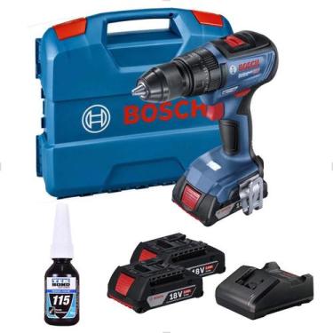 Imagem de Parafusadeira/Furad Gsb18 + 2 Bat Carre + Trava Parafusos - Bosch