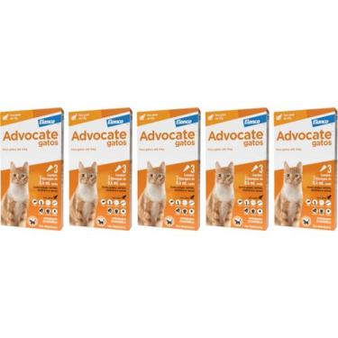 Imagem de Combo Advocate Gatos 0,4ml Até 4kg - 3 Pipetas - 5 Unidades - Elanco
